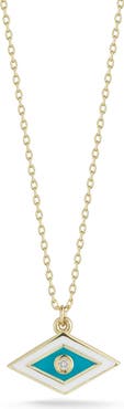 Ember Fine Jewelry Diamond Accent Evil Eye Pendant Necklace