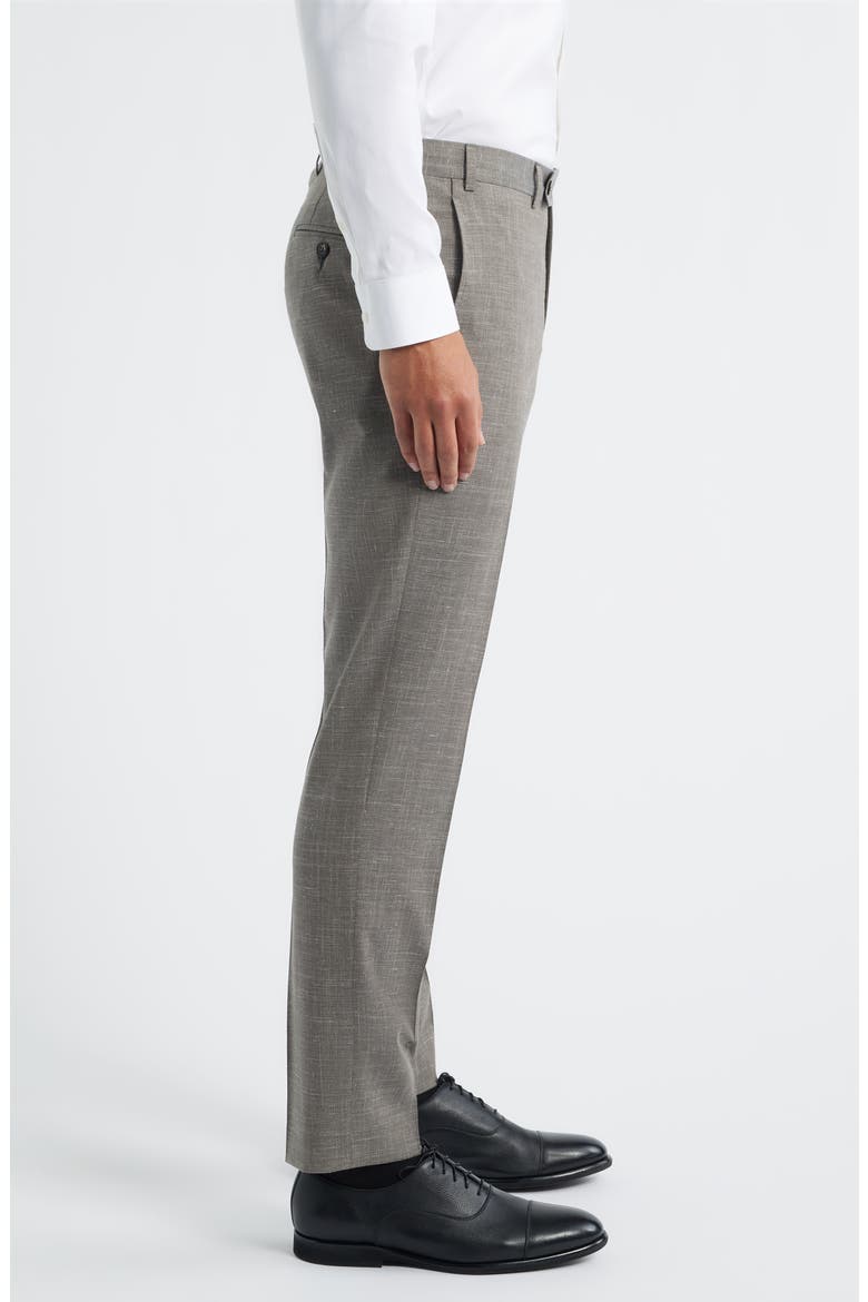 Patrick Tropical Wool, Silk & Linen Blend Pants, Alternate, color, GREIGE