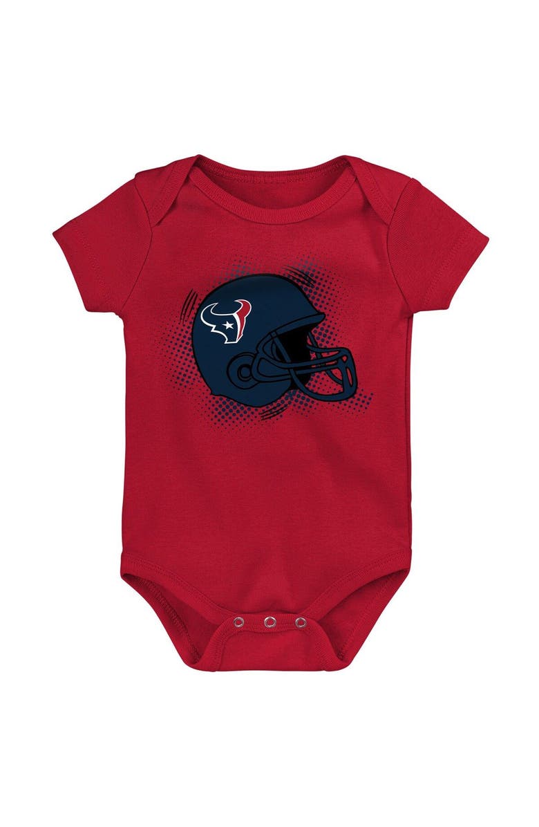 Outerstuff Infant Navy/Red/Heathered Gray Houston Texans 3-Pack Game On Bodysuit Set, Alternate, color, Navy