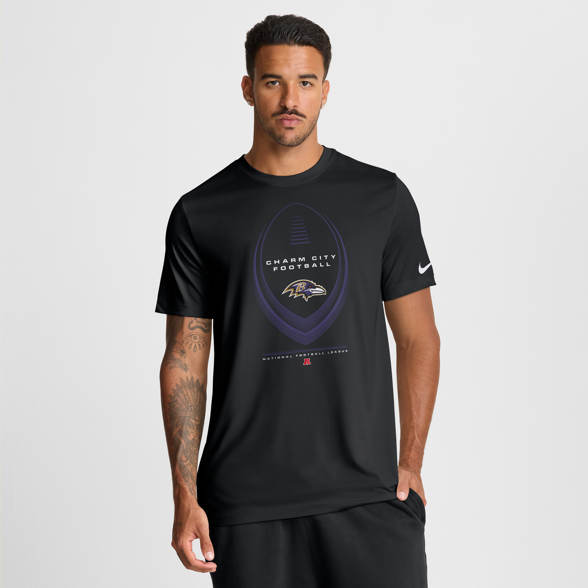 Nike Men's Nike Black Baltimore Ravens Legend Icon Dri-FIT T-Shirt (Men ...