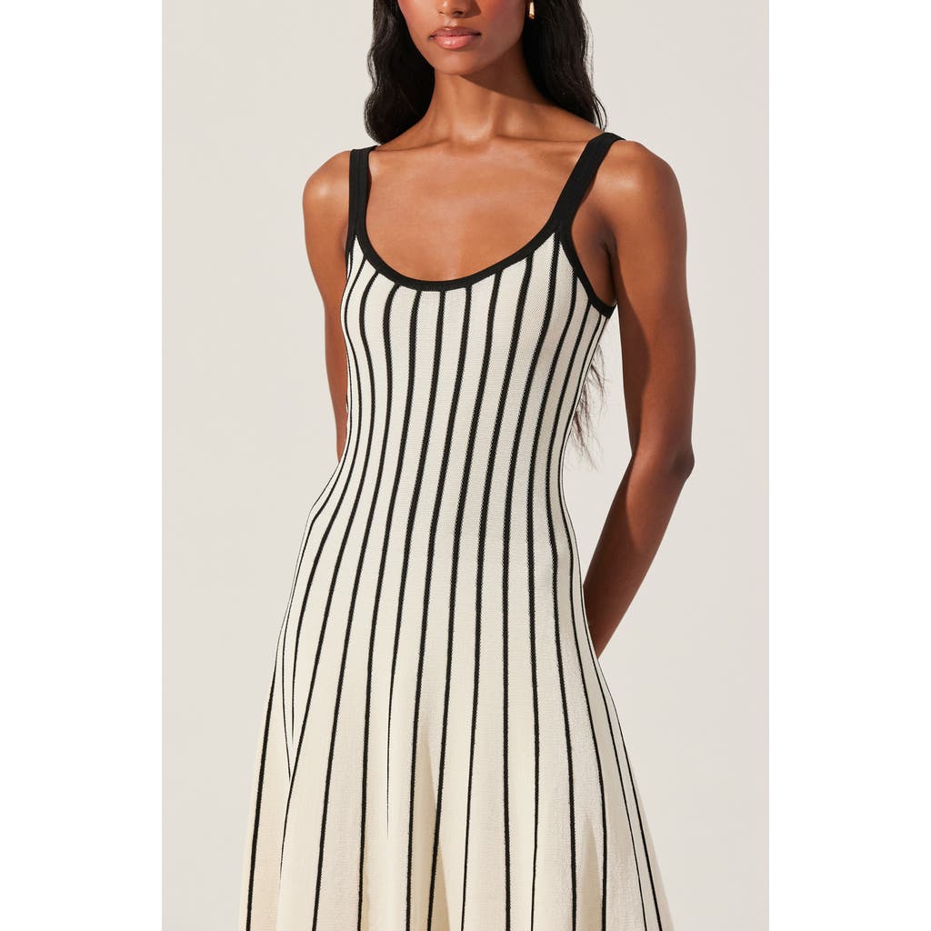 Astr Irecia Stripe Sweater Midi Dress In Striped In Multi