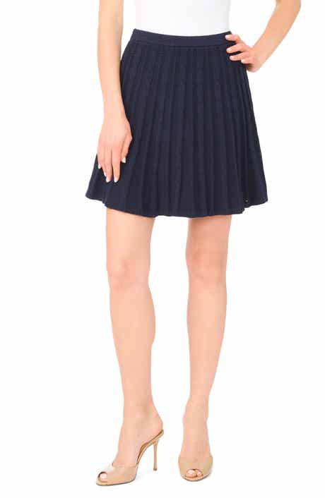 Ted Baker Cable Stitch Pointelle Sweater Miniskirt