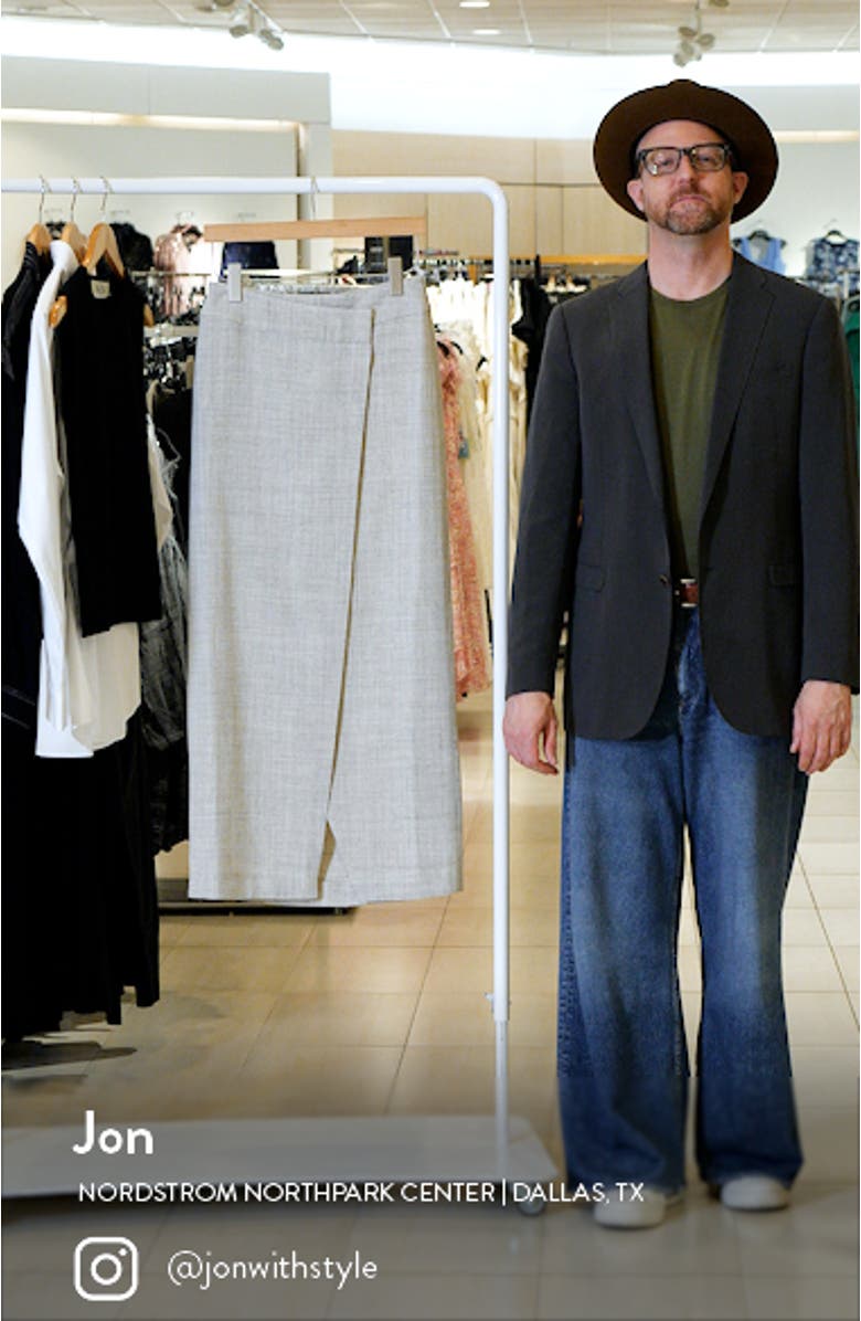 Overlap Asymmetric Slub Maxi Skirt, sales video thumbnail