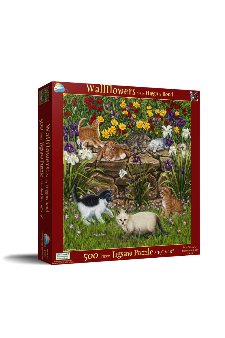 Wall Flowers a 500 piece Jigsaw Puzzle for Adults, Main, color, Multicolor
