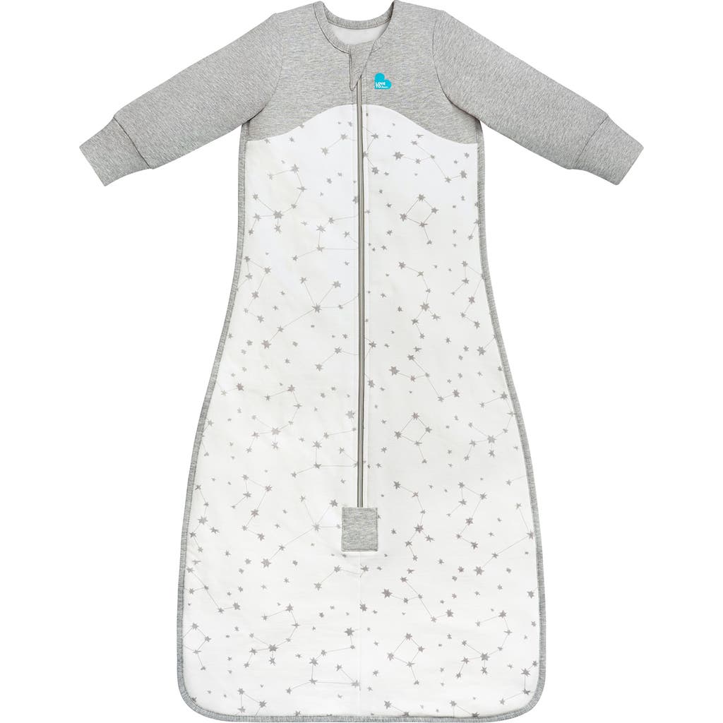 Love To Dream Long Sleeve Organic Cotton Sleep Bag In Stellar White