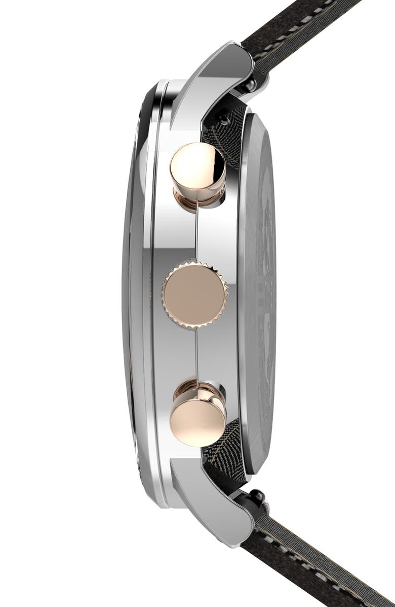 Timex<sup>®</sup> Waterbury Classic Chronograph Leather Strap Watch, 40mm, Alternate, color,