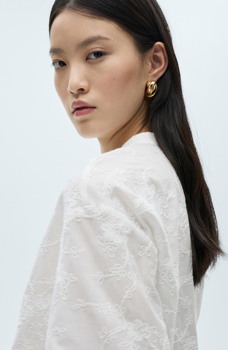 MANGO Floral Embroidered Shirt, Alternate, color,