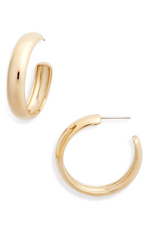 Large Staple Hoop Earrings