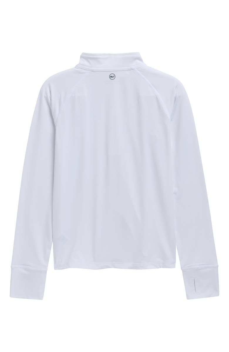 vineyard vines Island Time Raglan Sleeve Quarter Zip Sweatshirt, Alternate, color, White Cap
