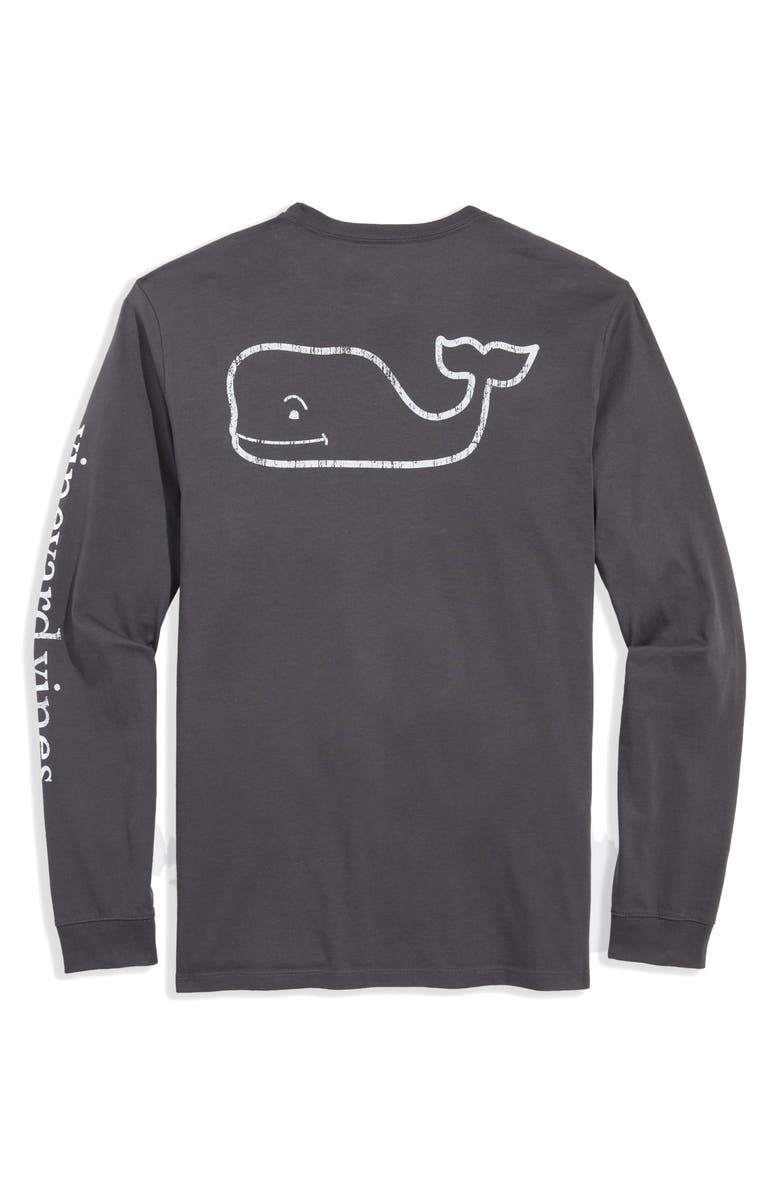 vineyard vines Vintage Whale Long Sleeve Cotton Graphic T-Shirt, Alternate, color, Evening Sky