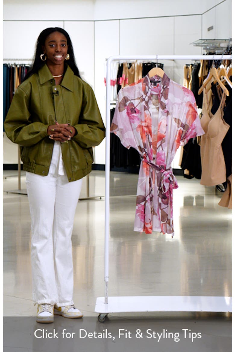 Park Rose Floral Print Chiffon Robe video
