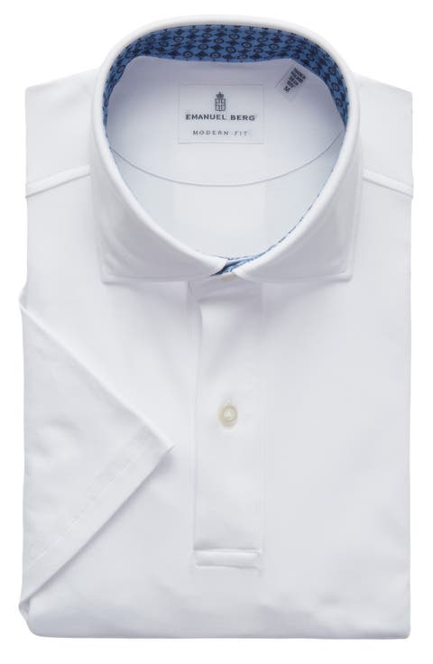 Modern Fit 4 Flex Short Sleeve Stretch Knit Polo Shirt