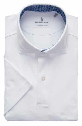 Emanuel Berg Modern Fit 4 Flex Short Sleeve Stretch Knit Polo Shirt
