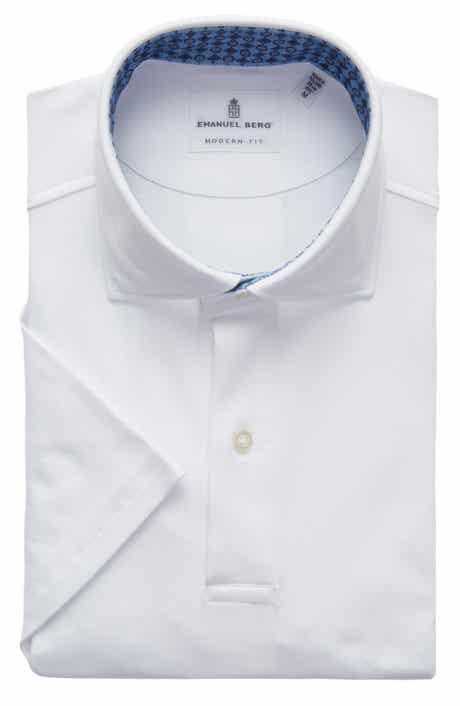 Emanuel Berg Modern Fit 4 Flex Short Sleeve Stretch Knit Polo Shirt