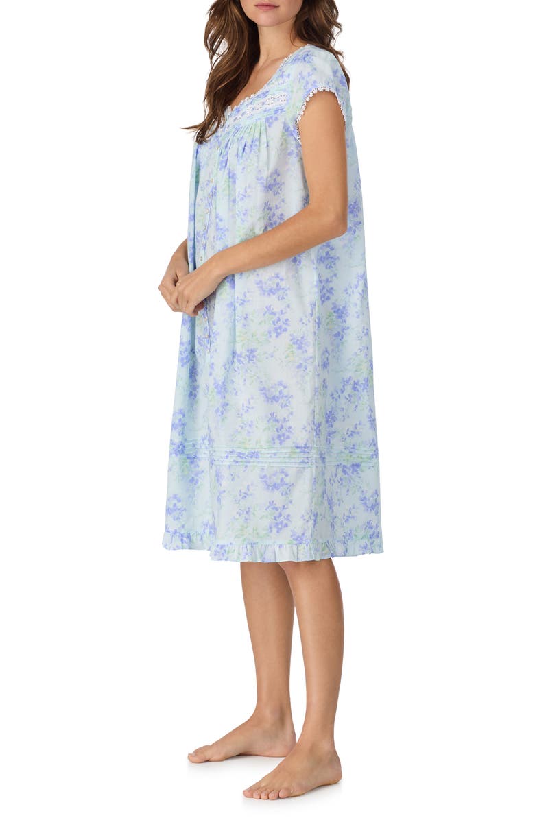 Eileen West Cap Sleeve Short Cotton Nightgown, Alternate, color,