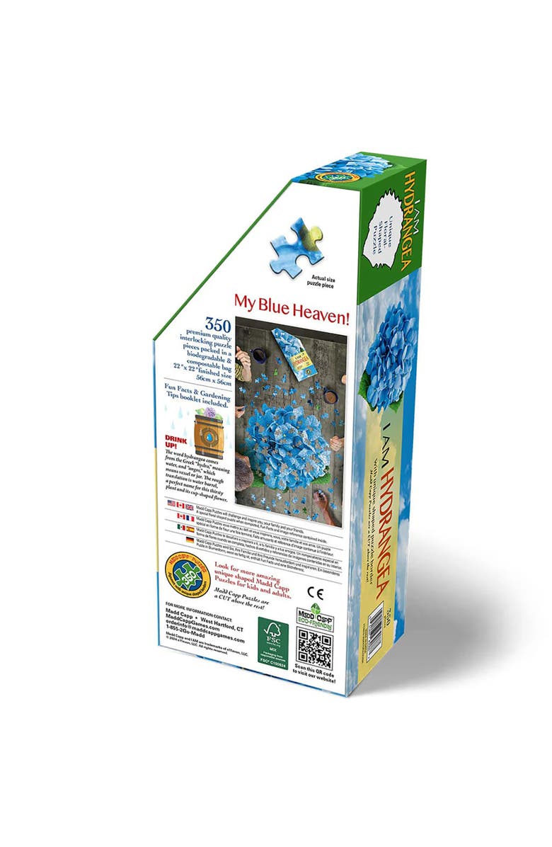 Madd Capp I Am Hydrangea 350 Piece Puzzle Floral Shaped Jigsaw, 22 X 22, Alternate, color, Multicolored