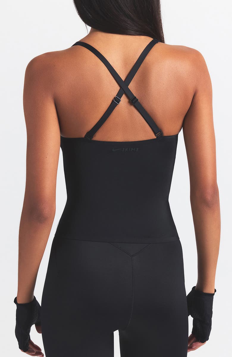 NikeSKIMS V-Neck Tank, Alternate, color, Obsidian