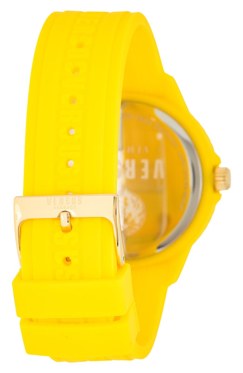 VERSUS Versace Men's Tokyo Yellow Dial Silicone Strap Sport Watch, 42mm, Alternate, color, Yellow