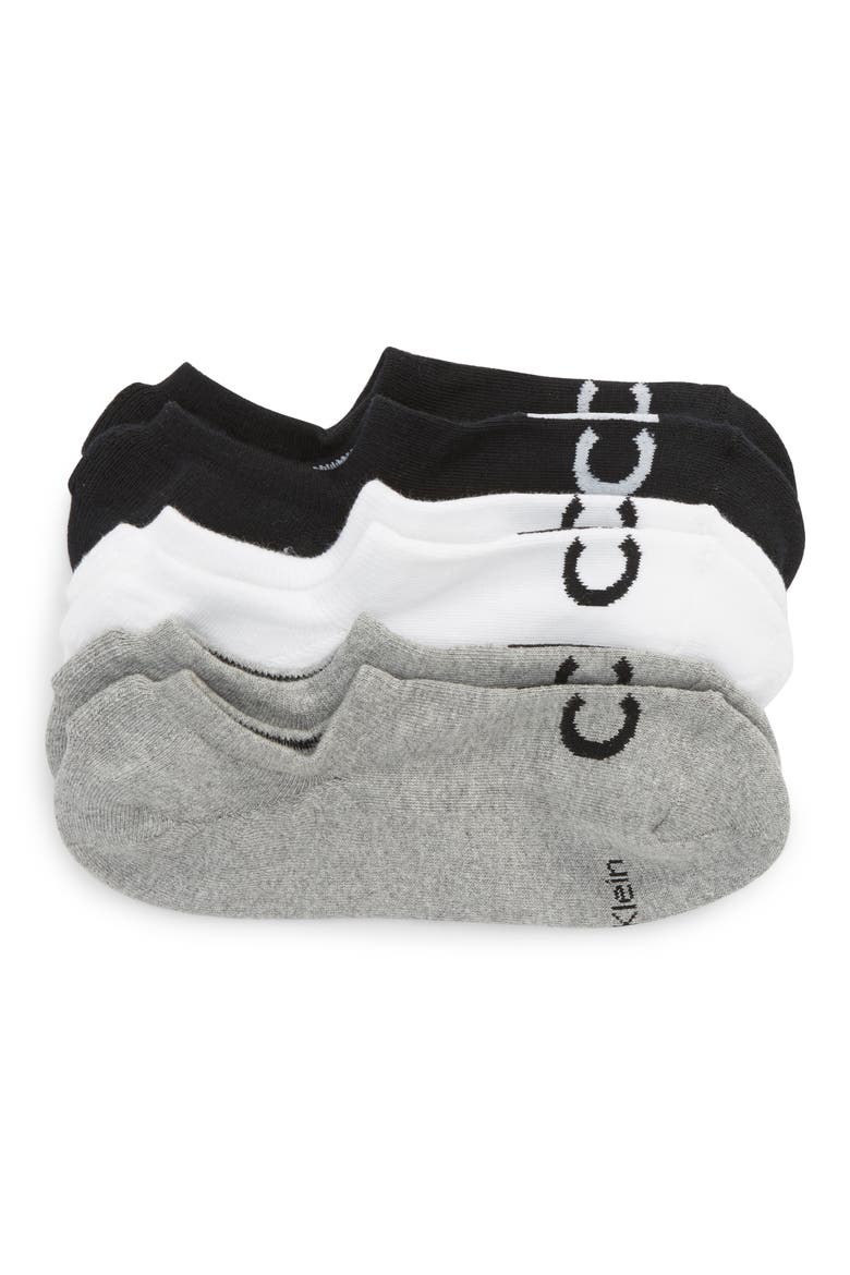 3-Pack Micro Cushion No-Show Socks, Main, color, GREY HTR ASSORTED