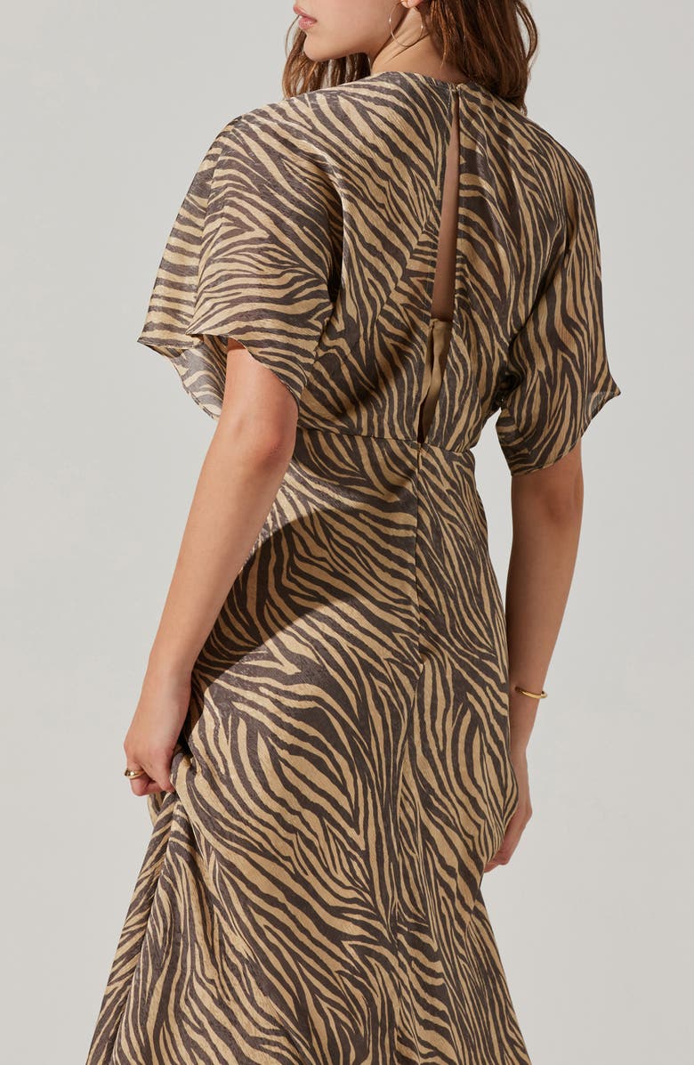 ASTR the Label Floral Flutter Sleeve Chiffon Dress, Alternate, color,