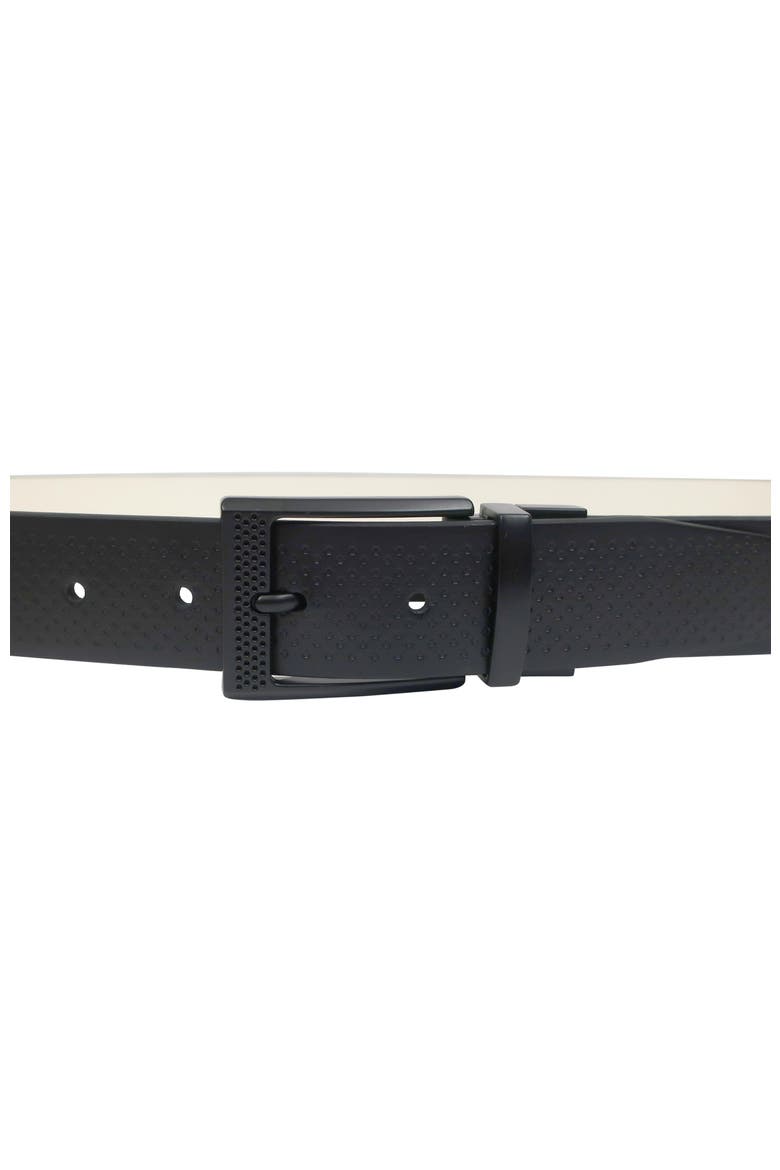 Golf Reversible Embossed Perf to Smooth Texture Leather Belt, Alternate, color, Black/White