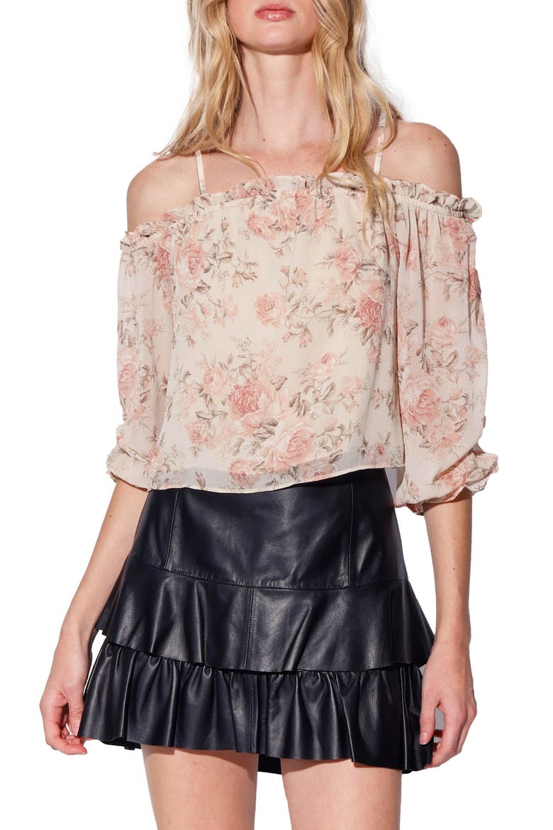 Ember Off-the-Shoulder Top, Main, color, BLUSH BOUQUET
