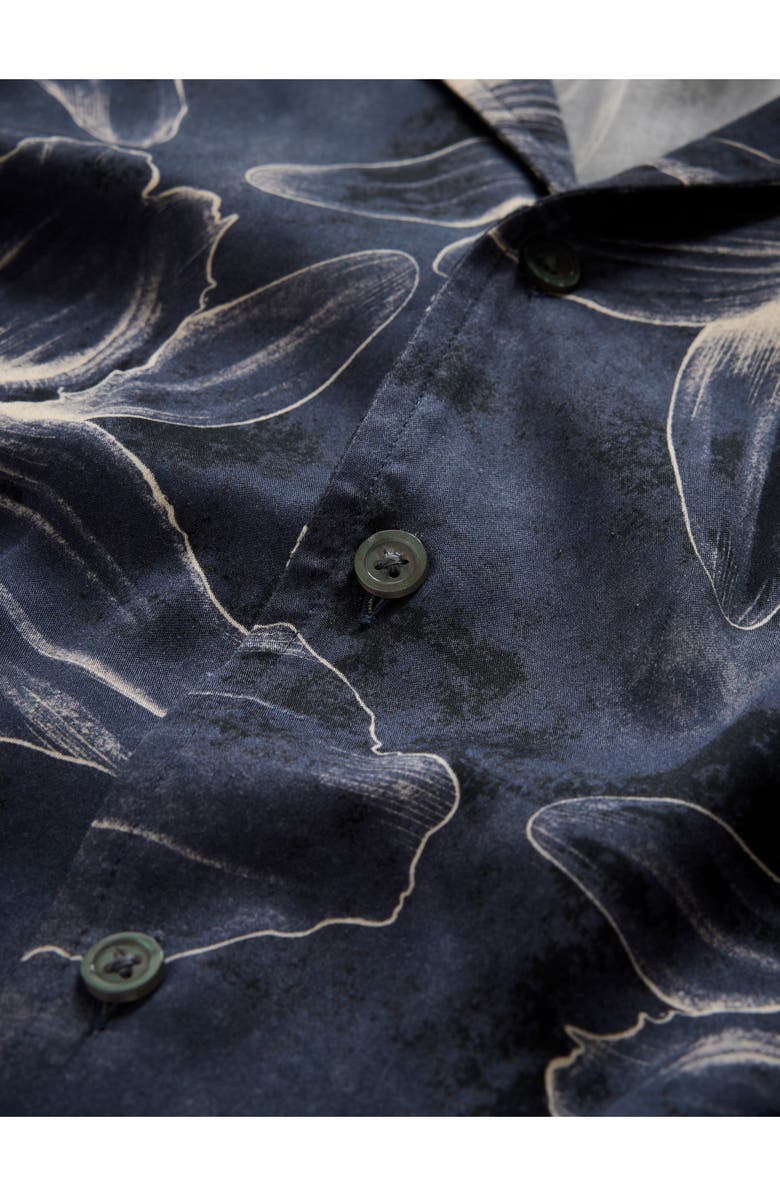 John Varvatos Dan Modal Camp Shirt, Alternate, color, Lake Blue