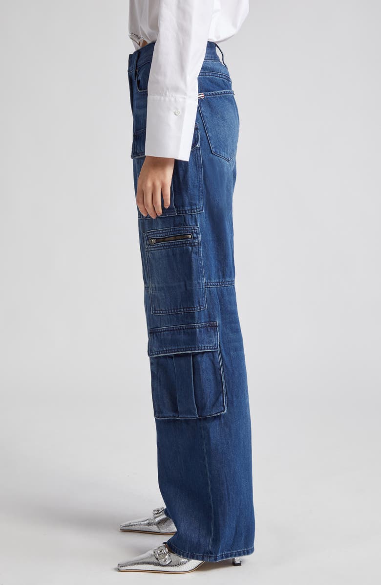 Alice + Olivia Cay Baggy Cargo Jeans, Alternate, color, 