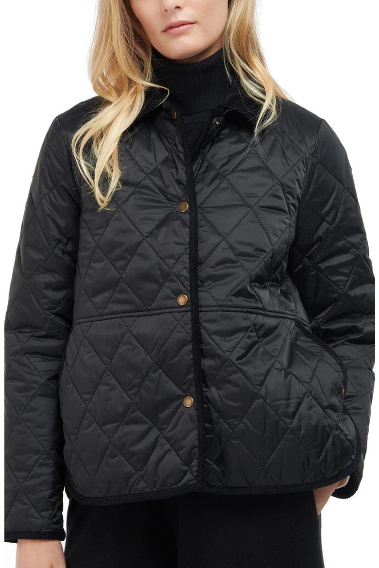 Clydebank Quilted Jacket, Main, color, BLACK