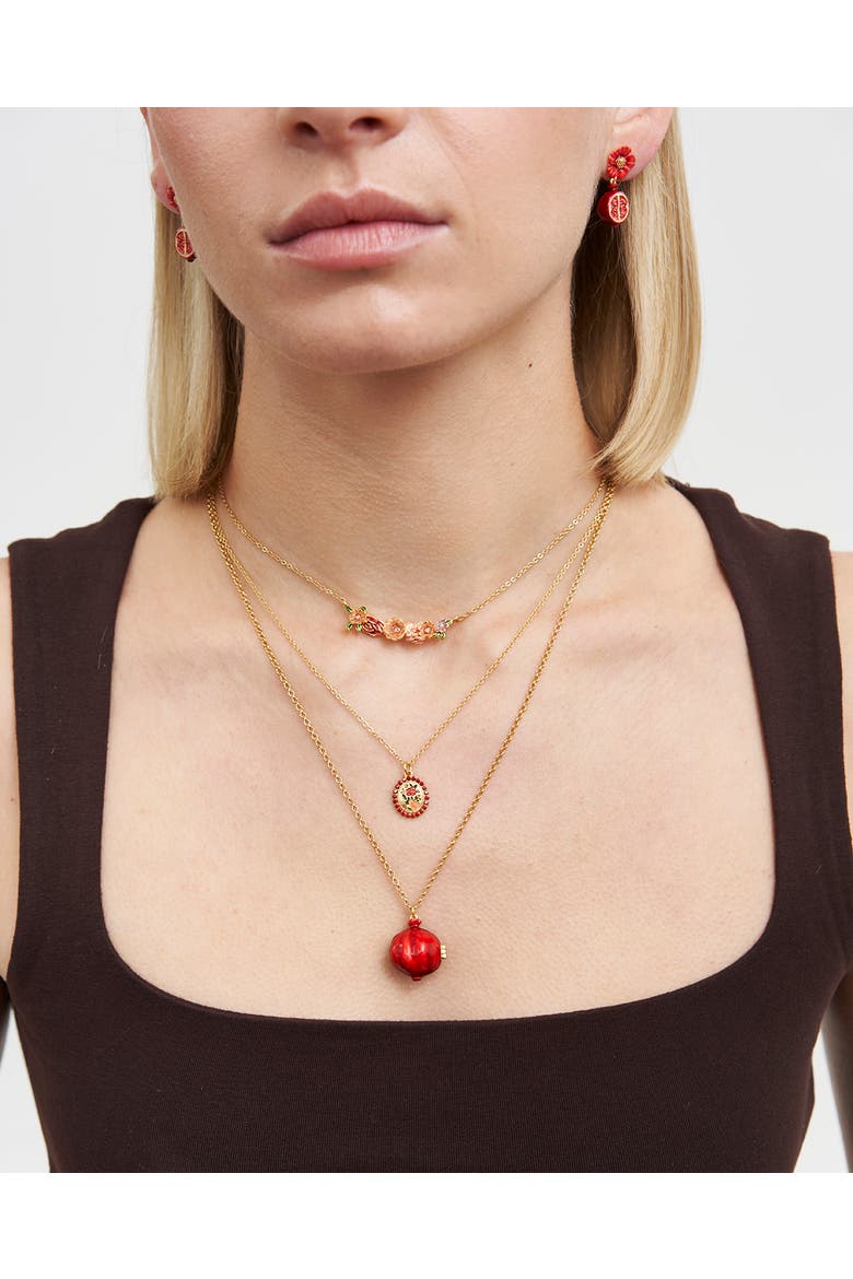 Eve Floral Choker Necklace, Alternate, color, Gold