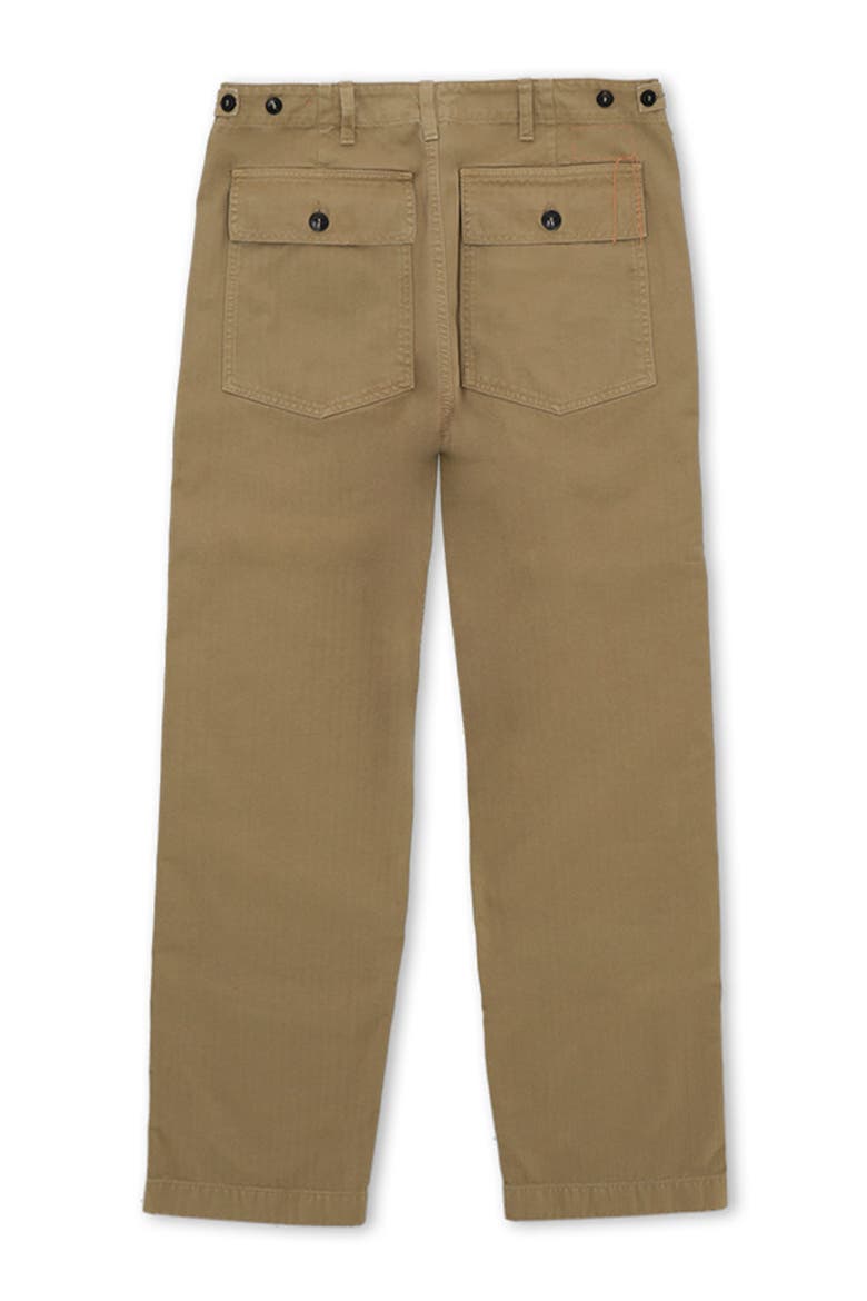 Newfatigue Herringbone Cotton Fatigue Trousers, Alternate, color, BEIGE