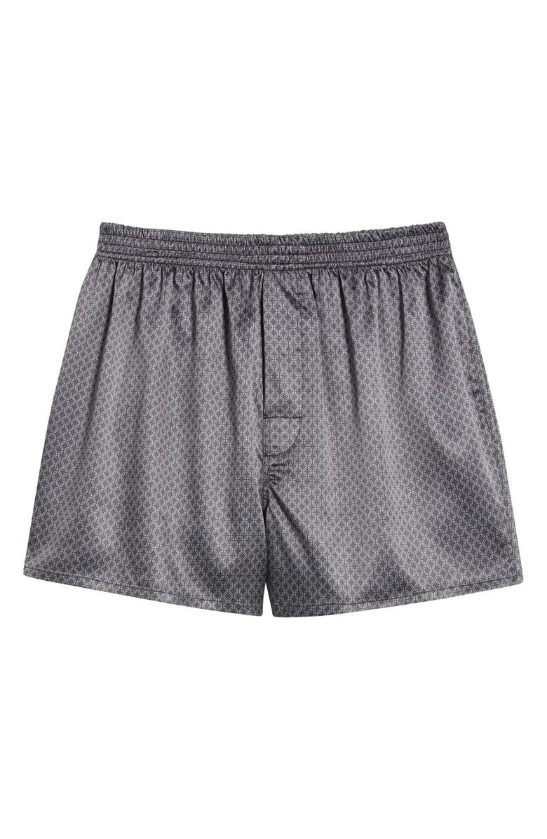 Majestic International Dreams of Satin Boxers, Alternate, color, Black