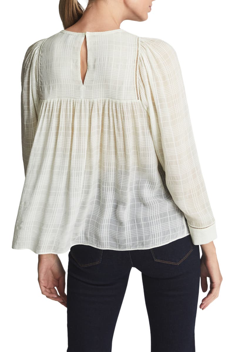 Reiss Marcia Pleat Yoke Peasant Blouse, Alternate, color, 