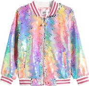 Lola + The Boys Kaleidoscope Sequin Bomber