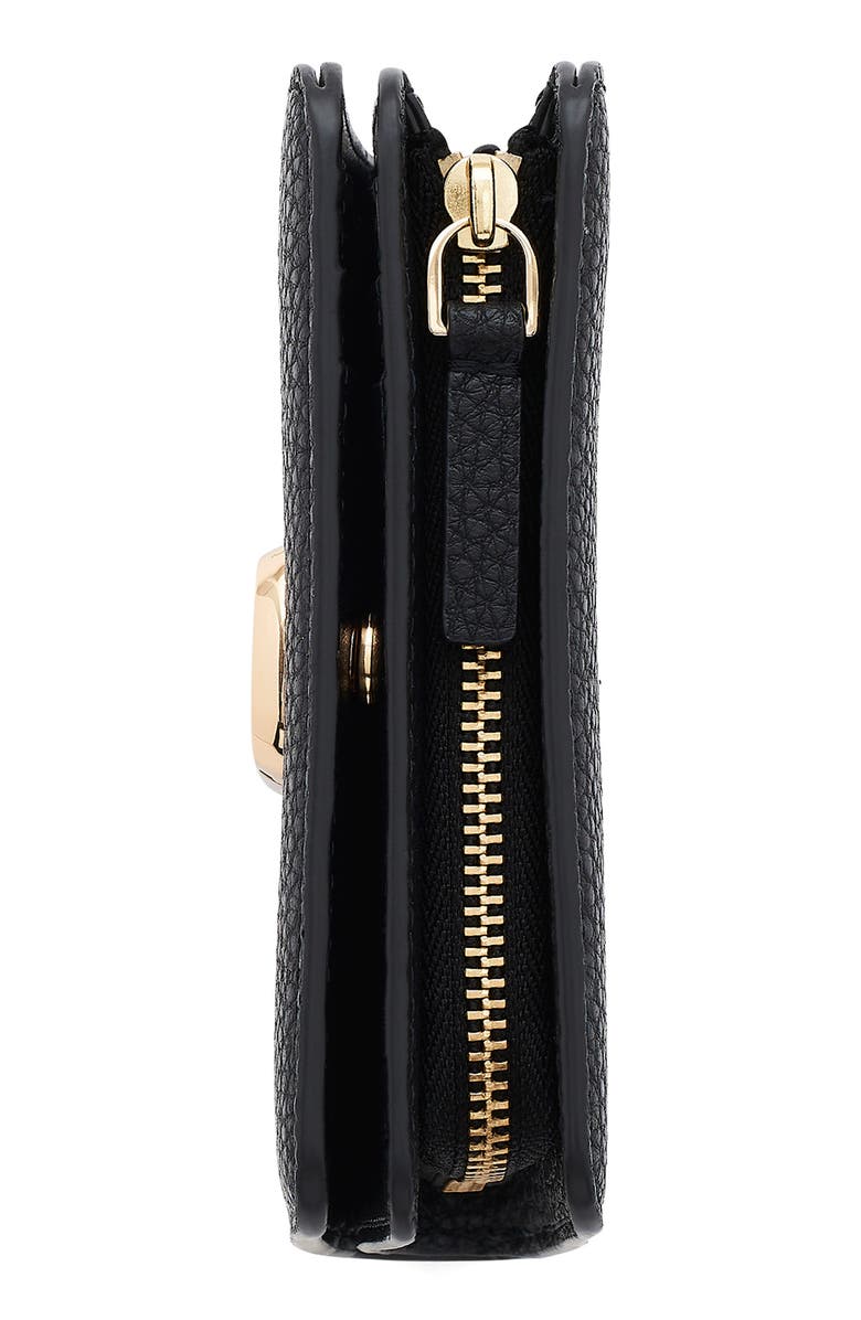 Marc Jacobs The Mini J Marc Compact Wallet, Alternate, color, Black