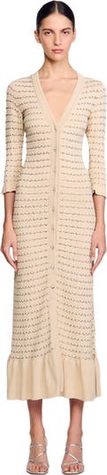 SANDRO Rhinestone knit maxi dress | Nordstrom SANDRO Rhinestone knit maxi dress | Nordstrom