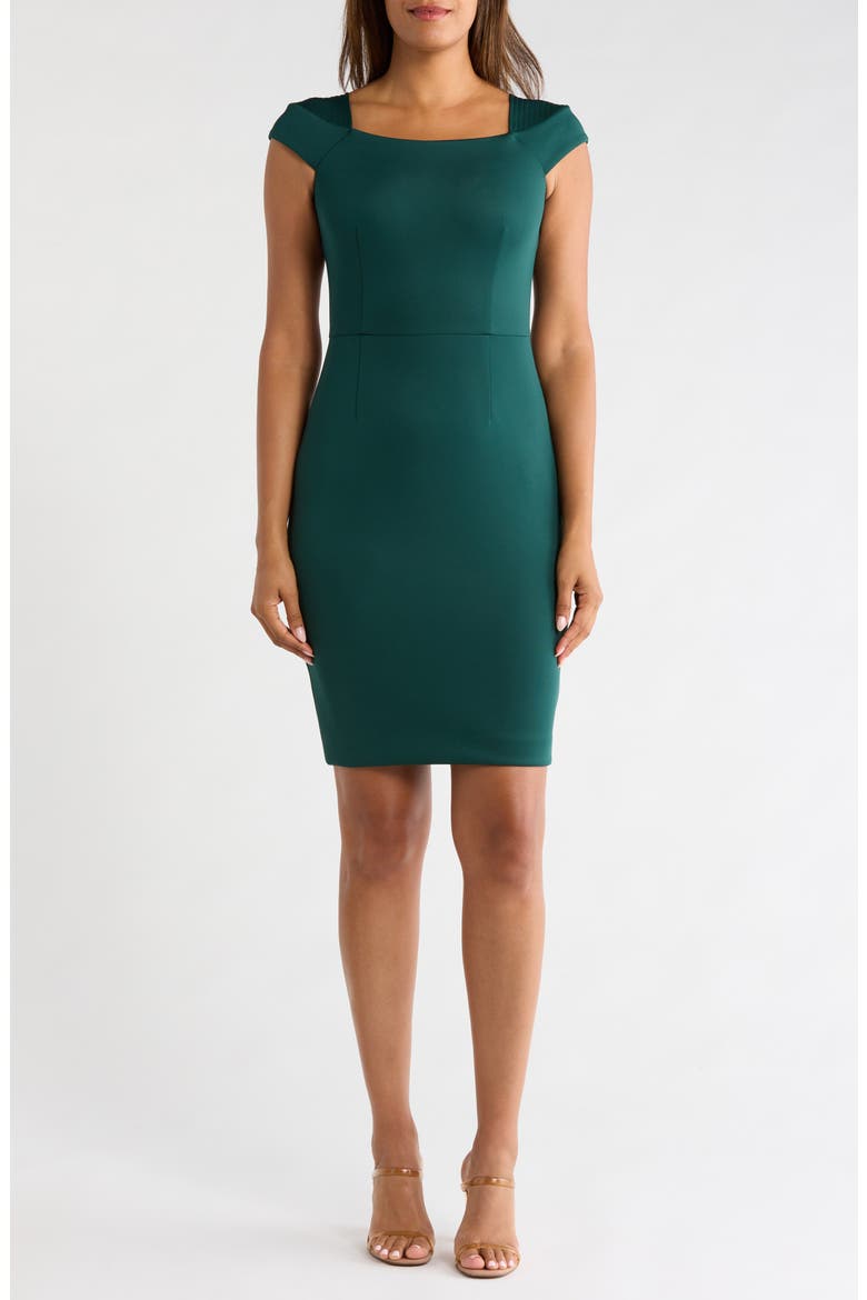 Cap Sleeve Sheath Dress, Main, color, MALACHITE