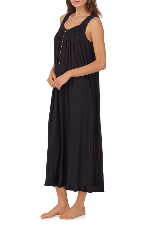 Eileen West Sleeveless Ballet Jersey Nightgown In Black