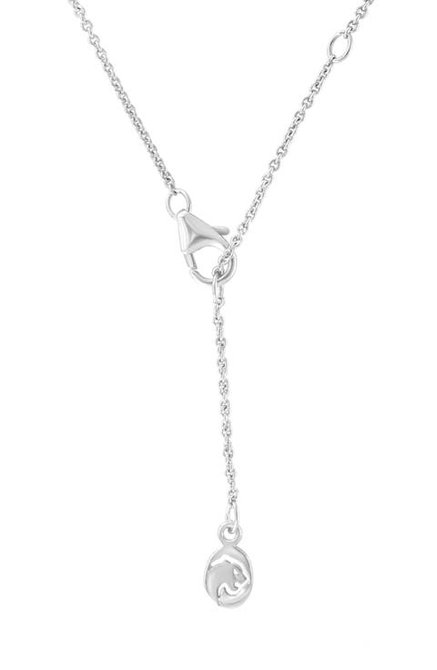 Diamond Pisces Script Pendant Necklace - 0.1ct.