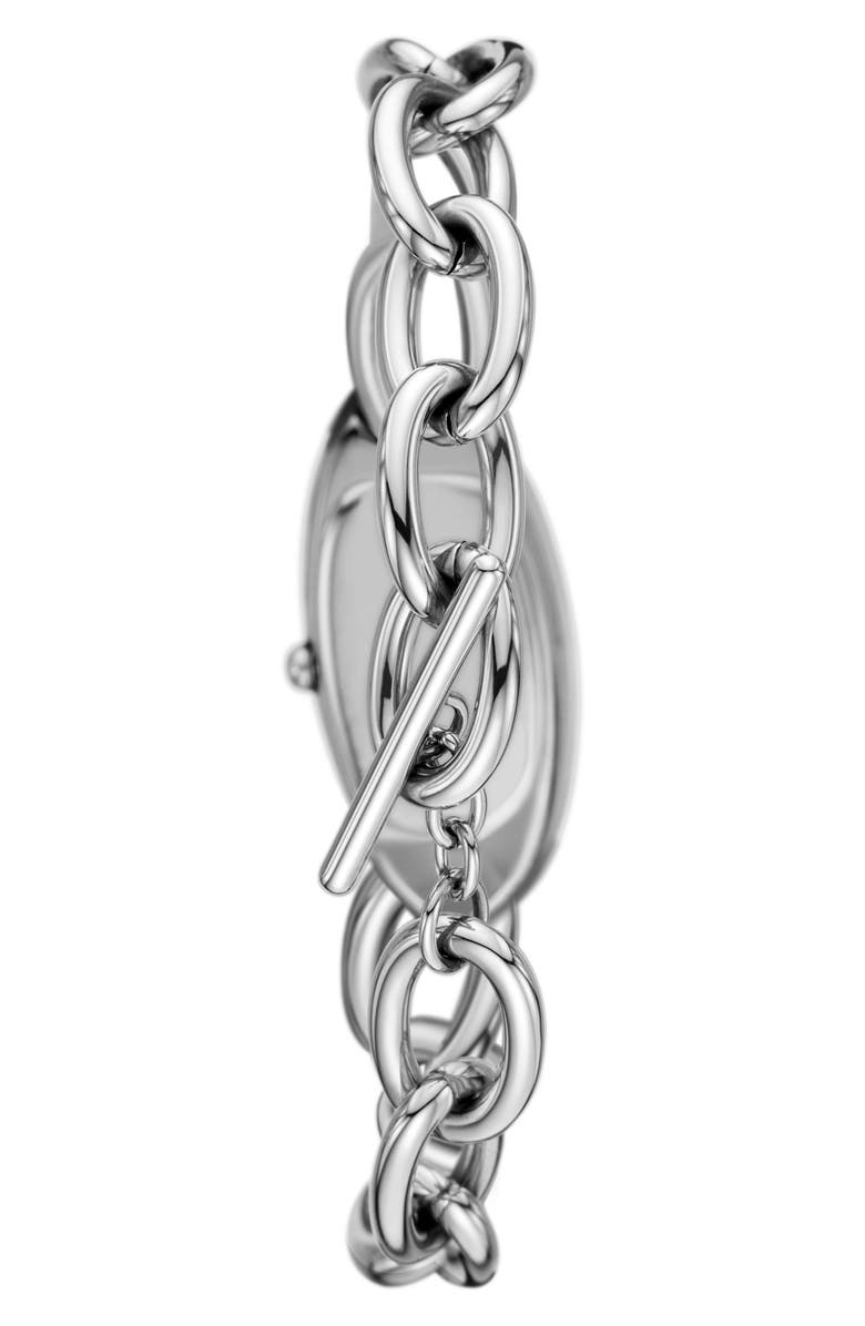 DIESEL<sup>®</sup> D-Era Oval Bracelet Watch, 39mm x 19mm, Alternate, color, Silver