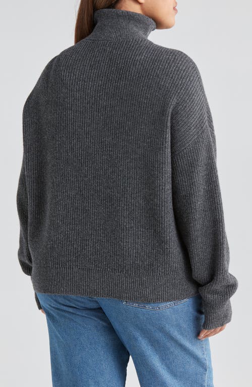Shop Treasure & Bond Half Zip Mock Neck Wool & Cotton Sweater