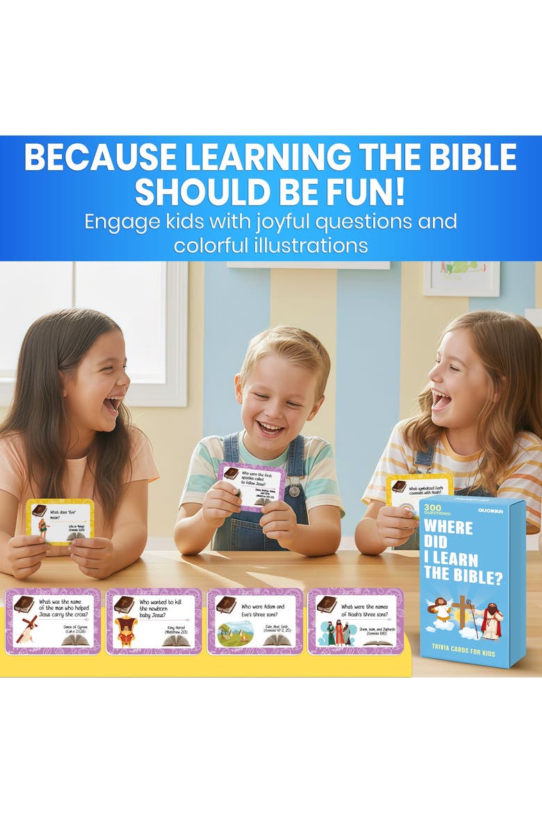 Bible Trivia and Learning Card Games for Kids & Adults, Alternate, color, Bible Trivia for Kids