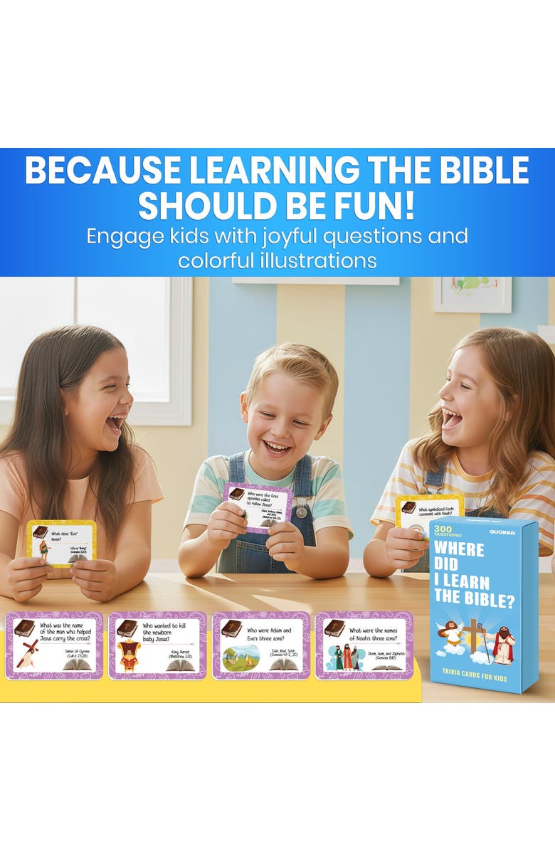 Quokka Bible Trivia and Learning Card Games for Kids & Adults, Alternate, color, Bible Trivia For Kids