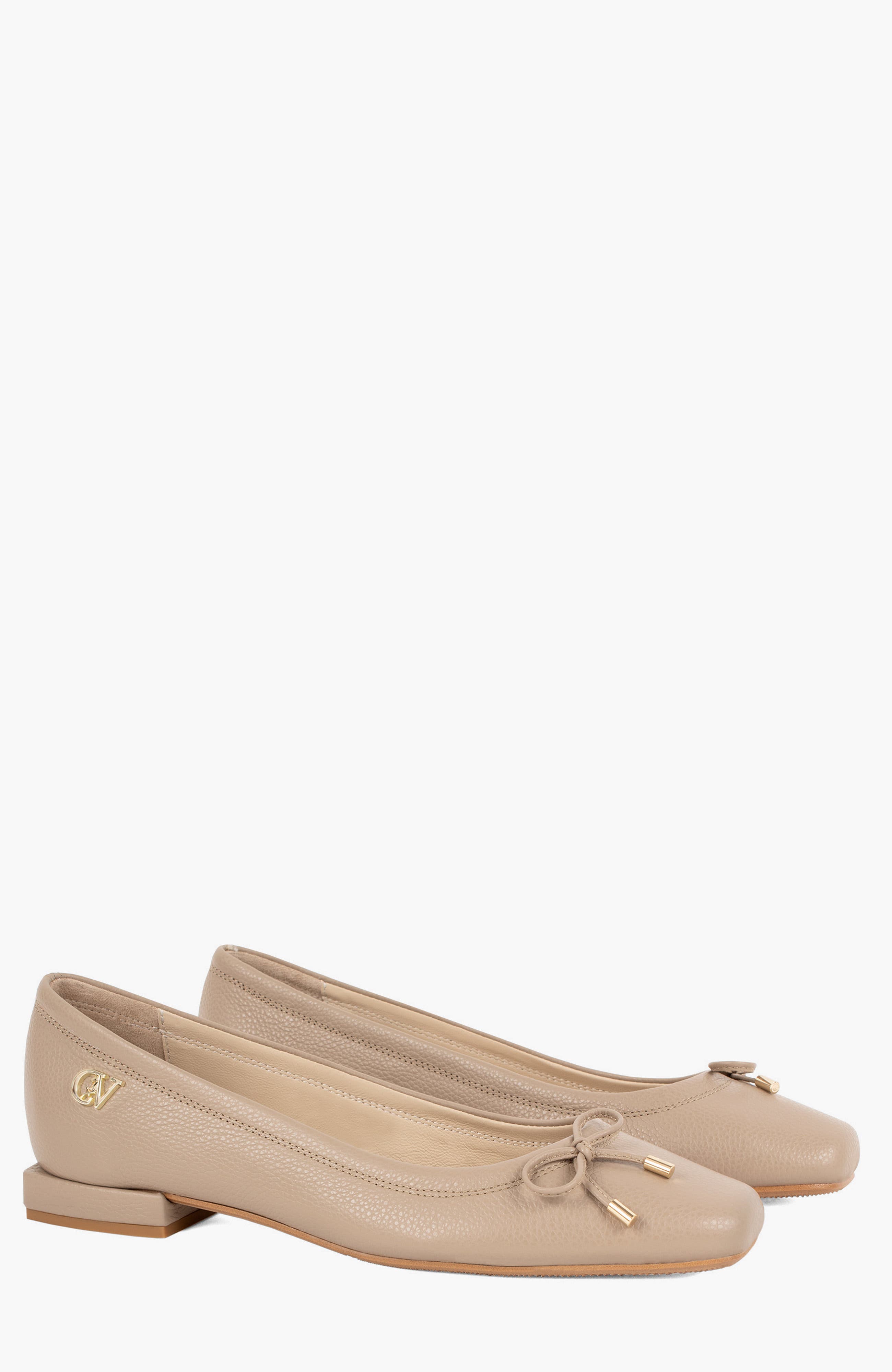 CV By Cavalinho Leather Flats, Alternate, color, Beige