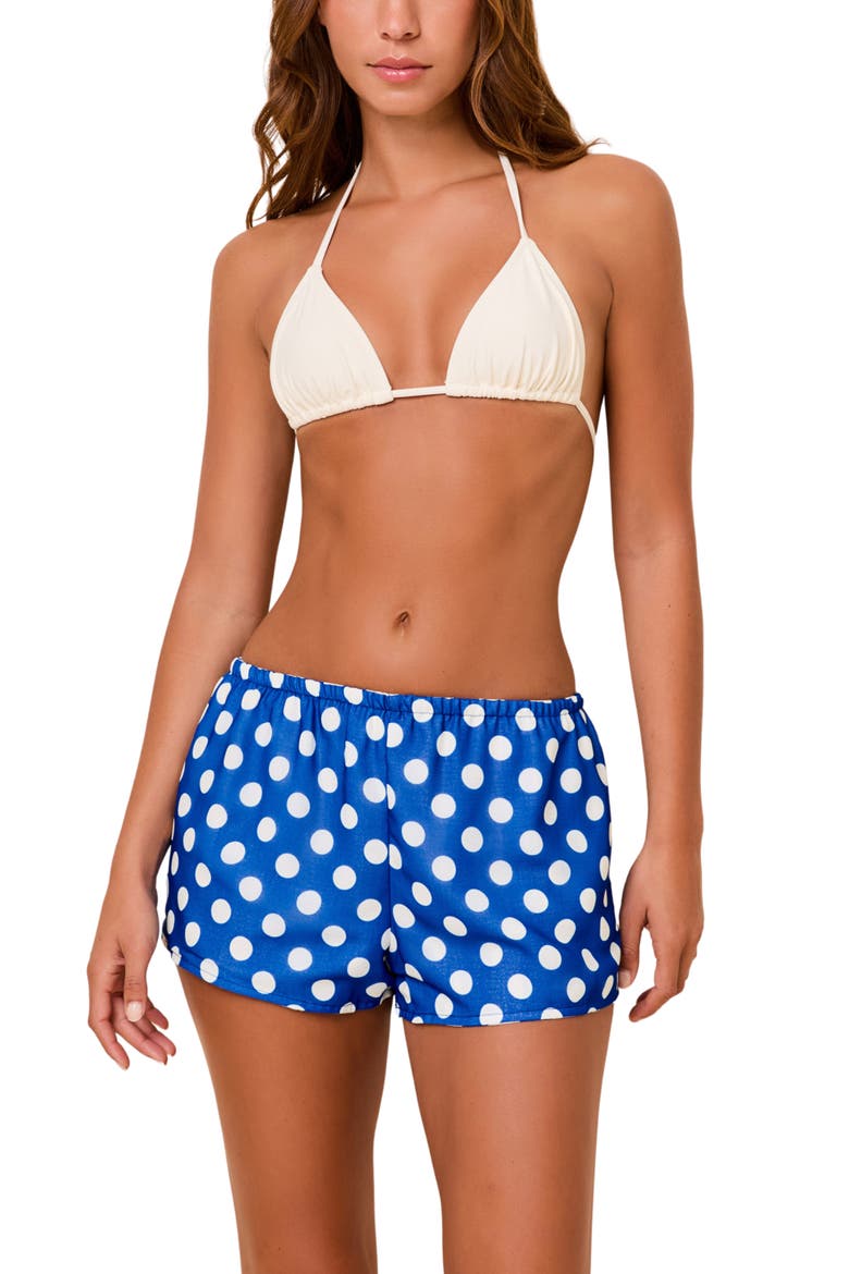 The Colette Reversible Cover-Up Shorts, Alternate, color, BLUE STRIPE / DOT