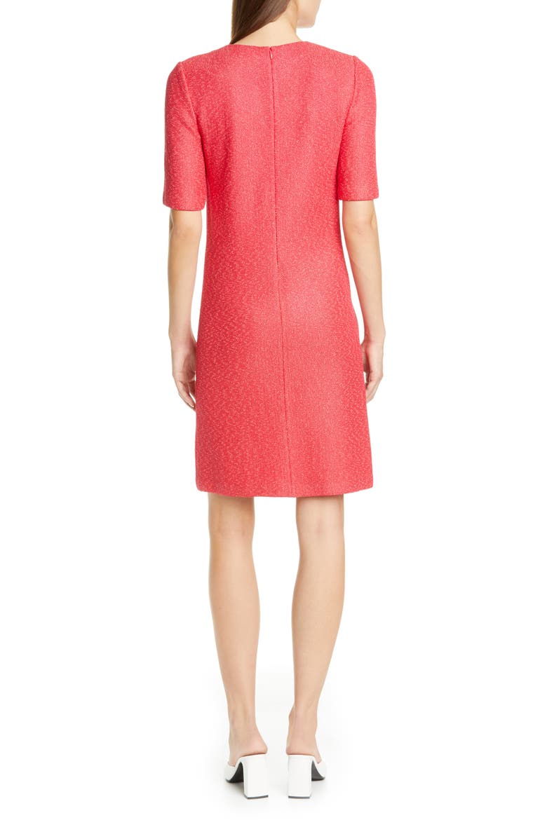 Elbow Sleeve Refined Knit Dress, Alternate, color, POPPY