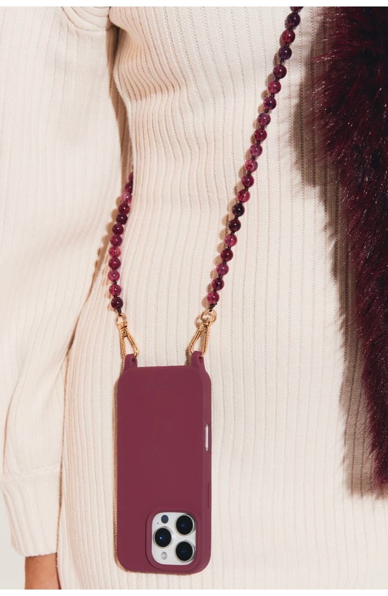 Cordée Cases Scarlett Phone Chain, Alternate, color, Burgundy