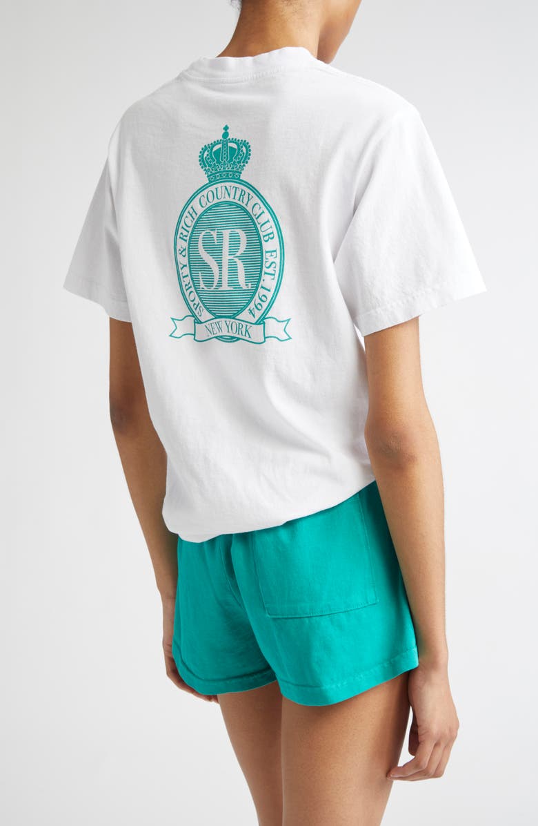 Sporty & Rich Royal Club Graphic T-Shirt, Alternate, color, White