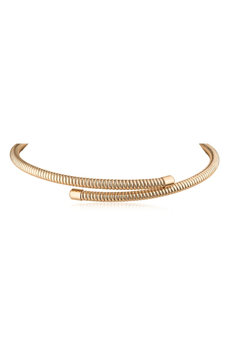 JARDIN Cocoon Chain Wrap Choker Necklace, Alternate, color, Gold