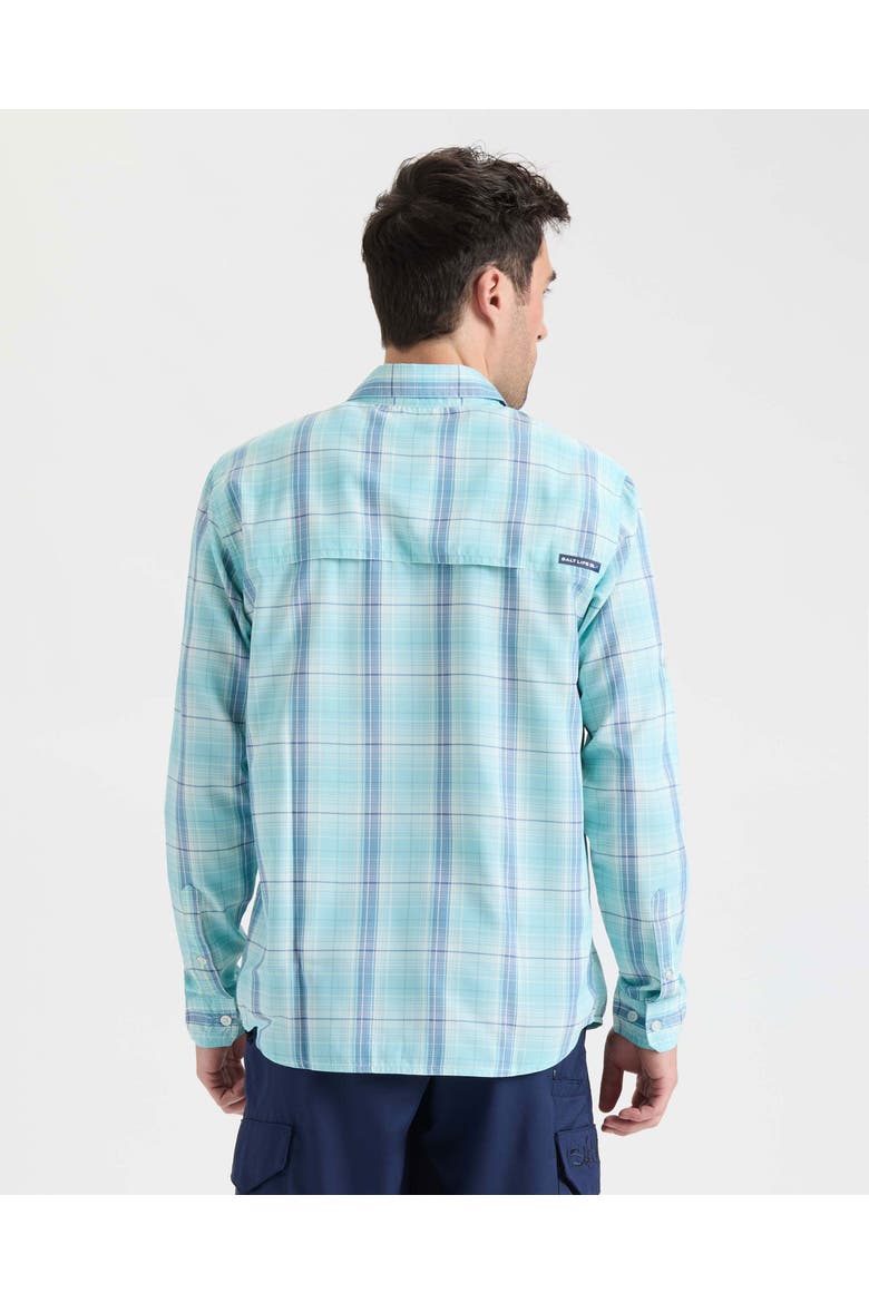 Baitcaster SLX Performance Long Sleeve Shirt, Alternate, color, Sea Glass